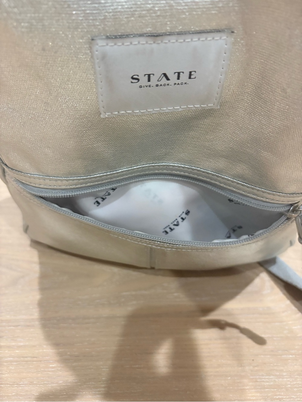 STATE Mini Kane Backpack - Silver - Picture 7 of 8